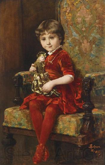 Alois Hans Schram Young Girl with Doll